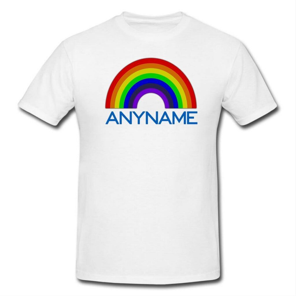 Personalised Rainbow Tshirt Clever Creations
