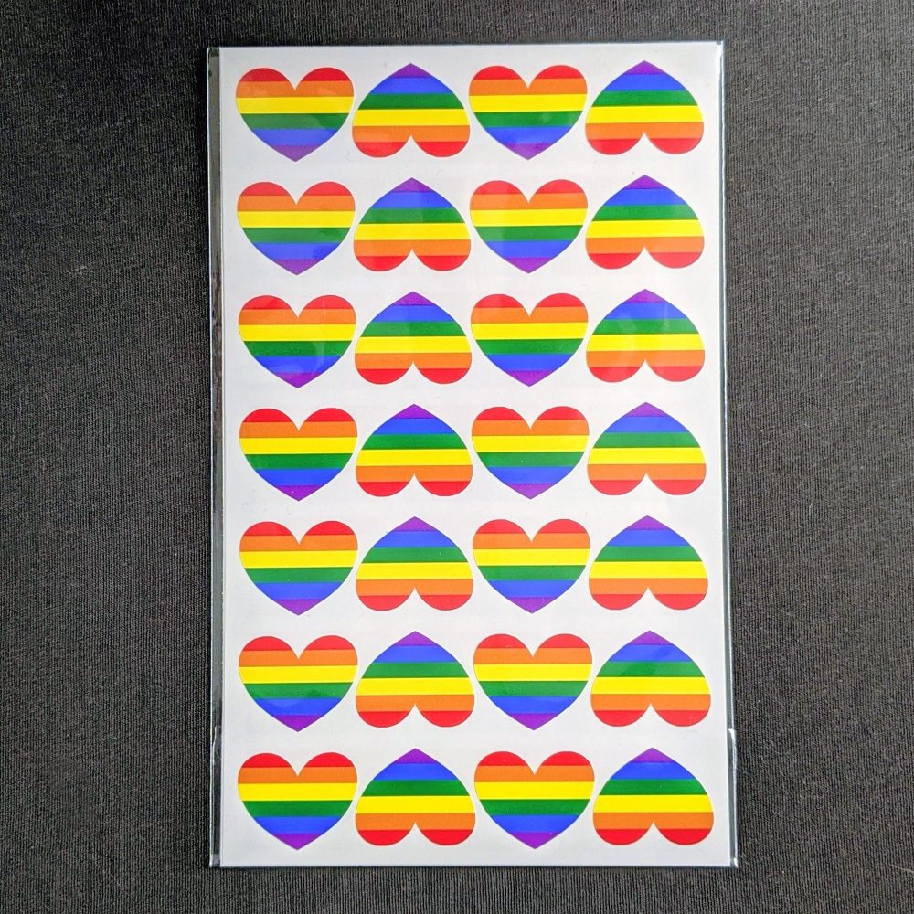 Rainbow Heart Stickers