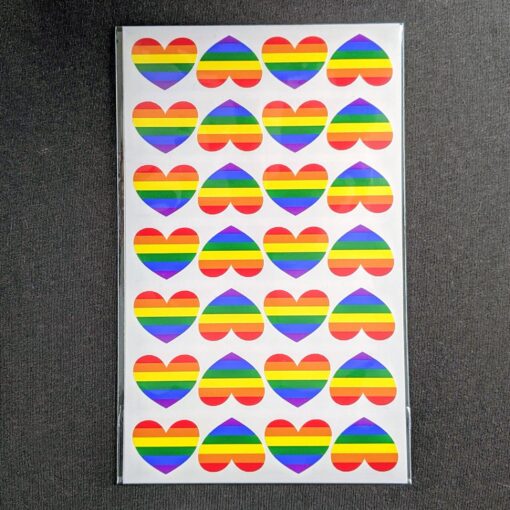 Rainbow Heart Stickers Rainbow Heart Stickers