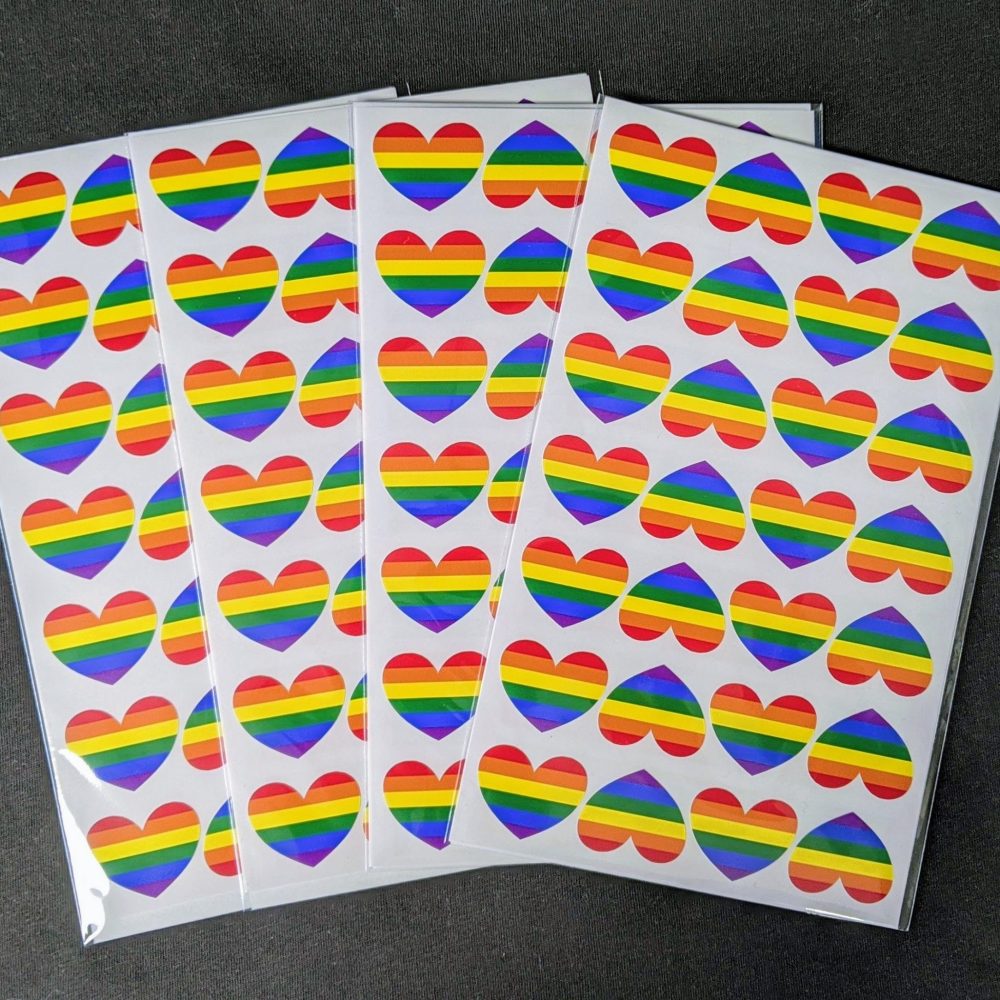 Rainbow Heart Stickers