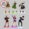 Six The Musical Vinyl Stickers