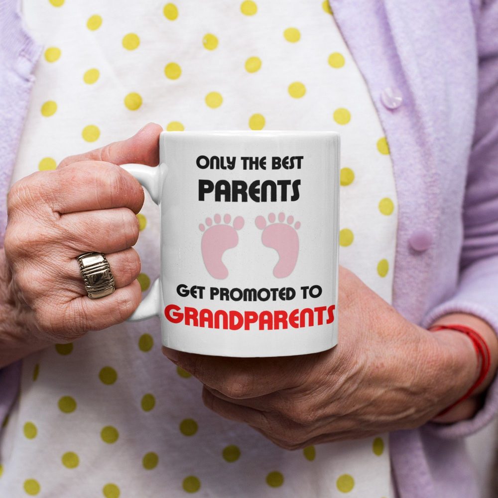Grandparents Gift Mug, Only The Best Parents Get Promoted To Grandparents