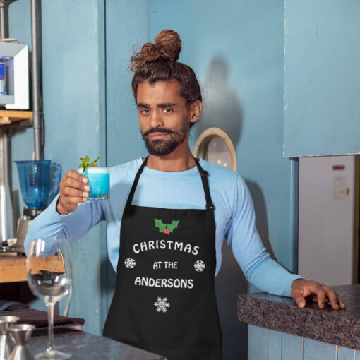 Personalised Christmas At The 'ANY NAME' Apron Personalised Christmas At The 'ANY NAME' Apron