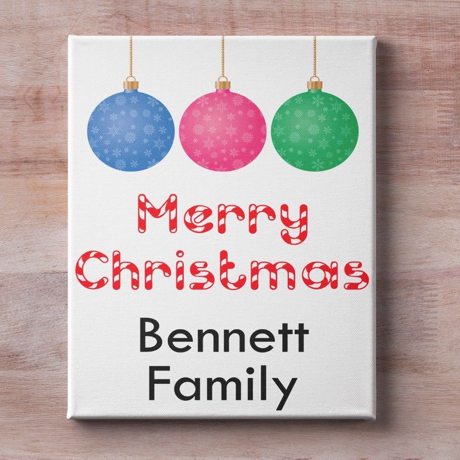 Personalised Christmas Canvas