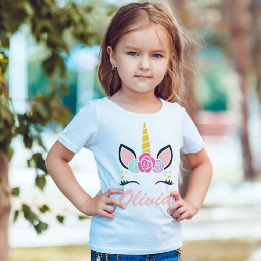 Personalised Unicorn Name Tshirt Personalised Unicorn Name Tshirt