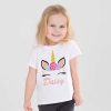 Personalised Unicorn Name Tshirt