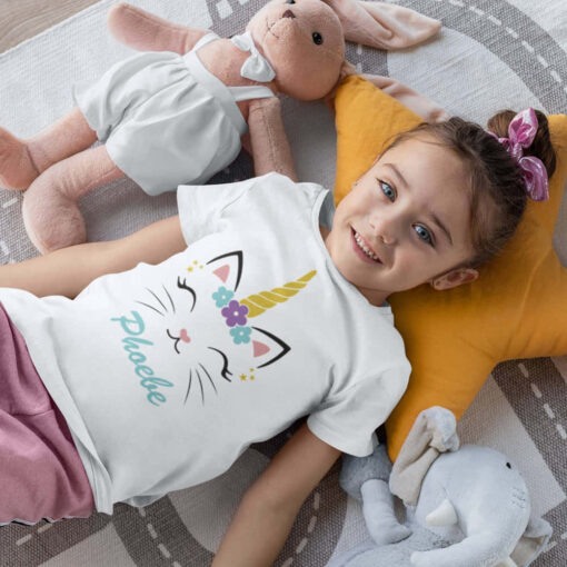 Personalised Caticorn Name Tshirt Personalised Caticorn Name Tshirt