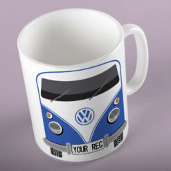 Personalised VW Camper Blue Mug Blue Personalised VW Camper Blue Mug Blue