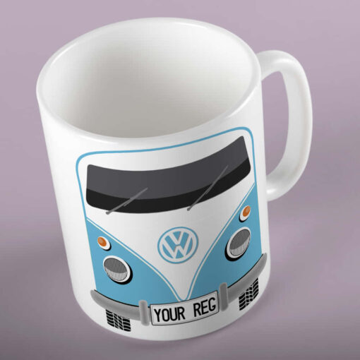 Personalised VW Camper Mug Light Blue Personalised VW Camper Mug Light Blue