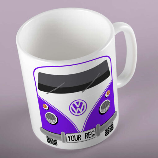 Personalised VW Camper Mug Purple Personalised VW Camper Mug Purple