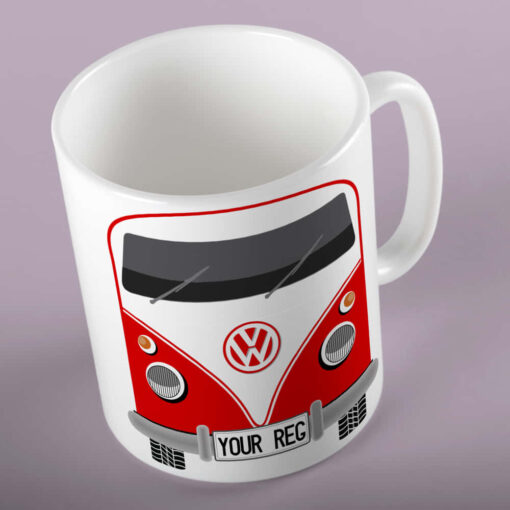 Personalised VW Camper Mug Red Personalised VW Camper Mug Red