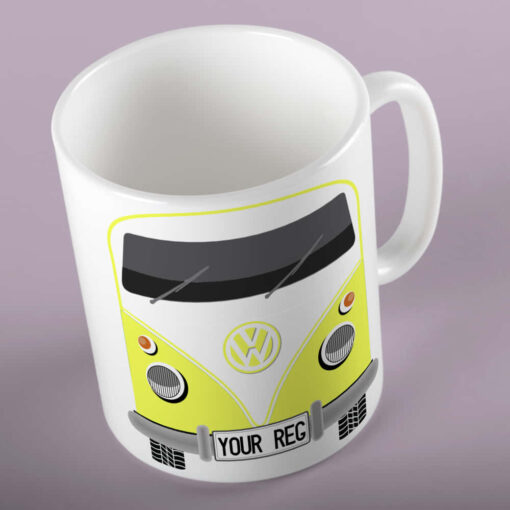 Personalised VW Camper Mug Yellow Personalised VW Camper Mug Yellow