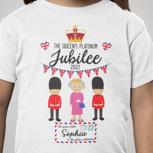 Personalised Platinum Jubilee Tshirt Personalised Platinum Jubilee Tshirt