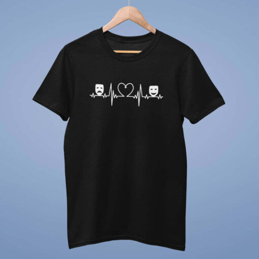 Theatre Heartbeat T-Shirt Theatre Gift Theatre Heartbeat T-Shirt Theatre Gift