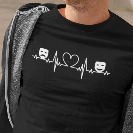 Theatre Heartbeat T-Shirt Theatre Gift Theatre Heartbeat T-Shirt Theatre Gift