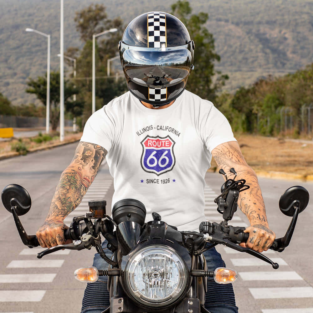 Tu Grey Route 66 Print Mens T-Shirt main image 1