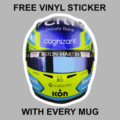 Fernando Alonso F1 Gift Mug, Aston Martin Gift Mug Fernando Alonso F1 Gift Mug, Aston Martin Gift Mug
