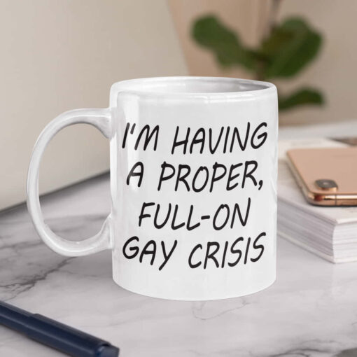 Heartstopper Gay Crisis Mug with Free Heartstopper stickers. Heartstopper Gay Crisis Mug with Free Heartstopper stickers.