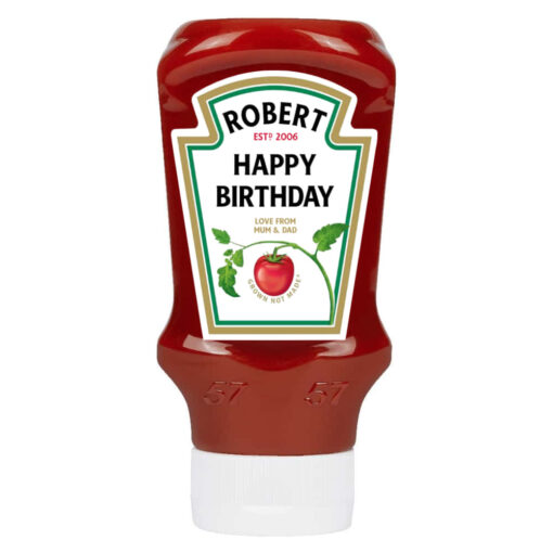 Personalised Tomato Ketchup Label Personalised Tomato Ketchup Label