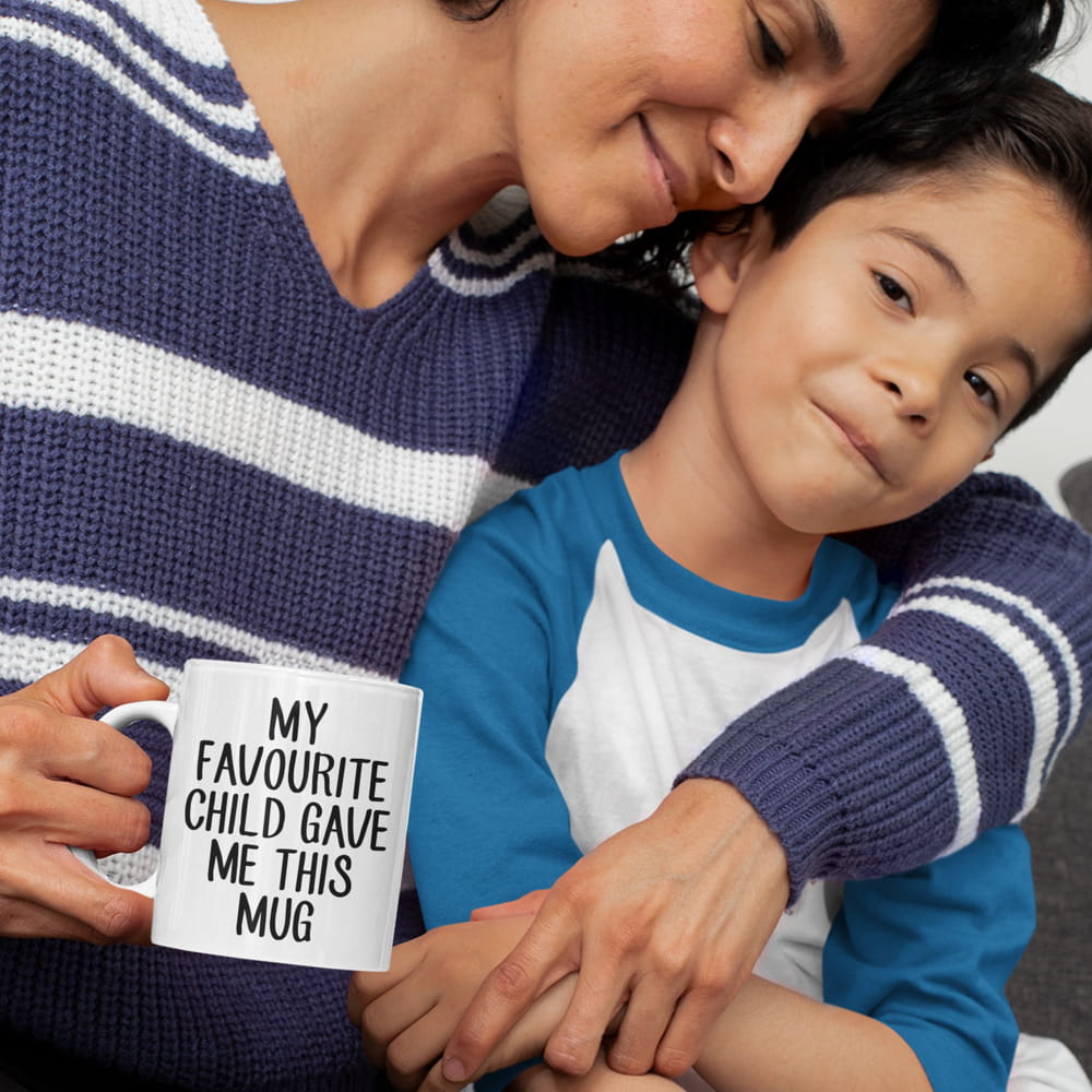 Tazza In Ceramica 'My Favourite Child Gave Me This' – 312 Ml – Regalo Per Mamma O Papà