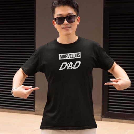 Avengers style Dad T-shirt. Dad gift for Avengers fan. Fathers Day Avengers gift. Shown in Black. Avengers style Dad T-shirt. Dad gift for Avengers fan. Fathers Day Avengers gift. Shown in Black.