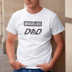 Avengers style Dad T-shirt. Dad gift for Avengers fan. Fathers Day Avengers gift. Shown in White. Avengers style Dad T-shirt. Dad gift for Avengers fan. Fathers Day Avengers gift. Shown in White.