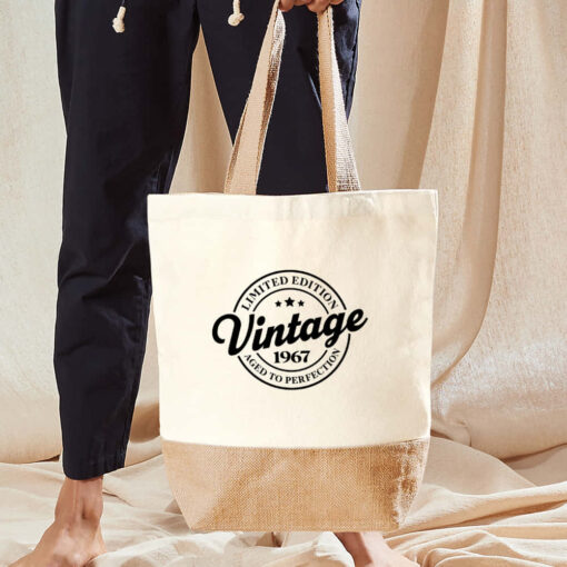 Personalised Birthday Shopper Bag, Unique Birthday Gift, Jute Shopper Bag. Personalised Birthday Shopper Bag, Unique Birthday Gift, Jute Shopper Bag.