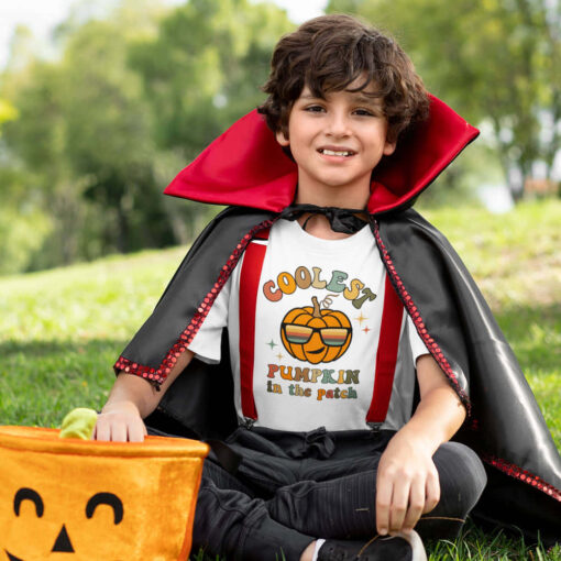 Coolest Pumpkin Kids T-shirt, Halloween Kids T-shirt, Coolest Pumpkin In The Patch. Black T-shirt Coolest Pumpkin Kids T-shirt, Halloween Kids T-shirt, Coolest Pumpkin In The Patch. White T-shirt