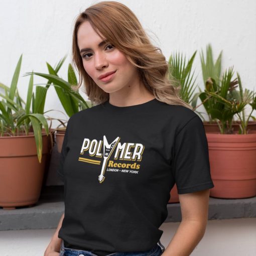 Spinal Tap, Polymer Records Tshirt, Robert Smith, Derek Smalls, Nigel Tufnel mand David St. Hubbins Spinal Tap, Polymer Records Tshirt, Robert Smith, Derek Smalls, Nigel Tufnel mand David St. Hubbins