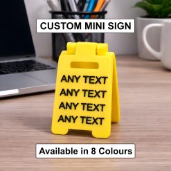 Personalised Mini A-Frame Desk Sign Custom Text Desk Sign Funny Office Sign Mini Sandwich Board Custom Desk Name Sign Small Business Display
